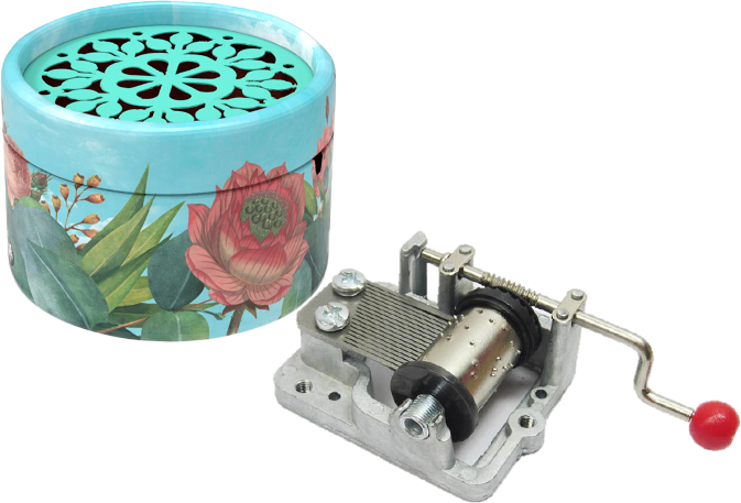 Musikbox Blume mit La vie en rose